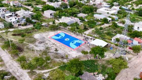 Entrega el presidente Luis de León Martínez Sánchez espacio deportivo en la Colonia Sinaí Primera Sección
